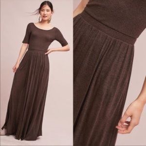 Bordeaux Womens Cocoa Jersey Knit Maxi Dress Small